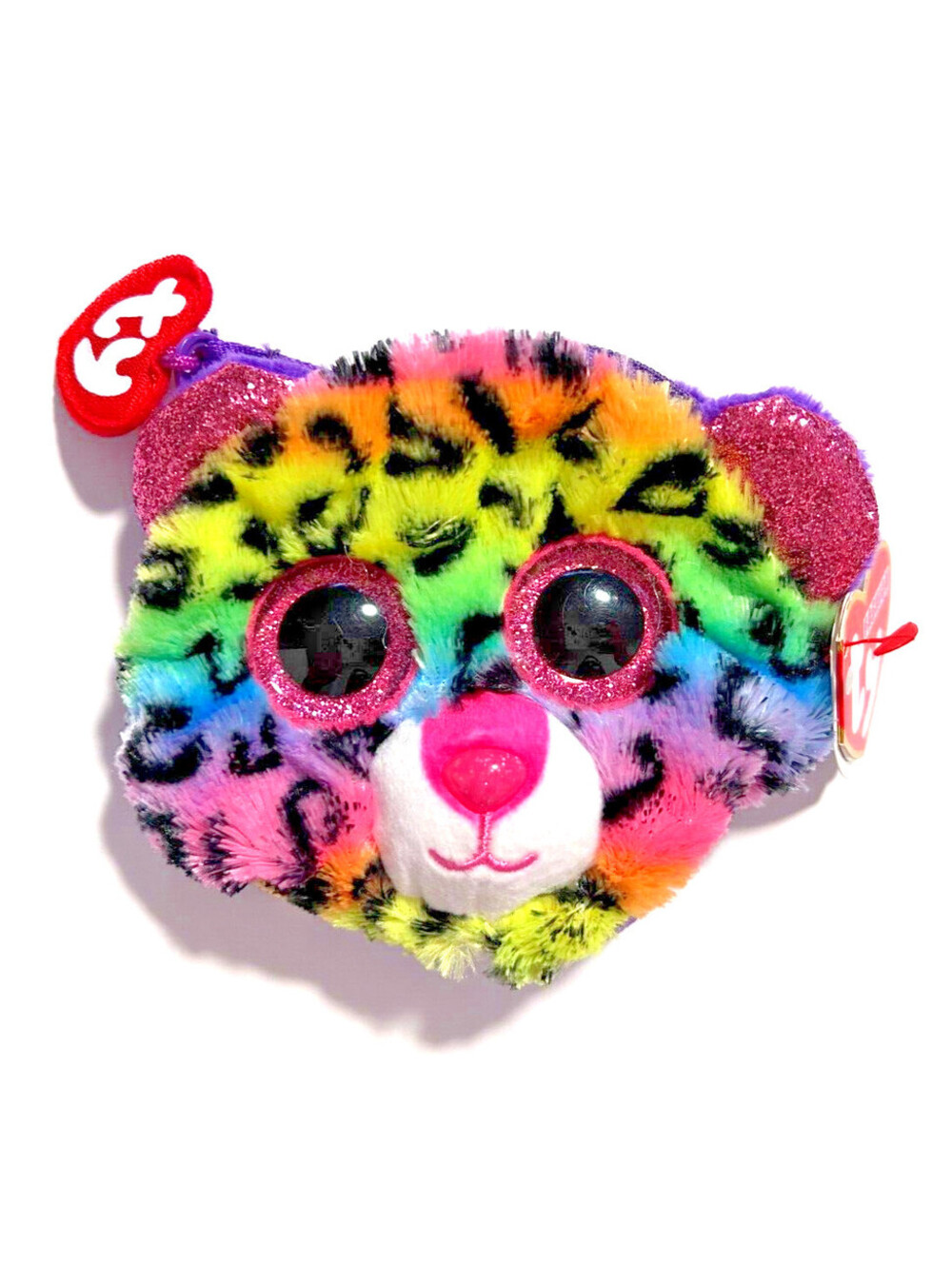 TY Fashion Beanie Boos Dotty Wristlet Coin Purse Grey Cat Wrist Strap Zipper NWT